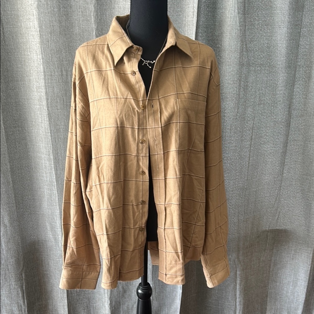 Lands' End Tan Corduroy Lightweight Jacket